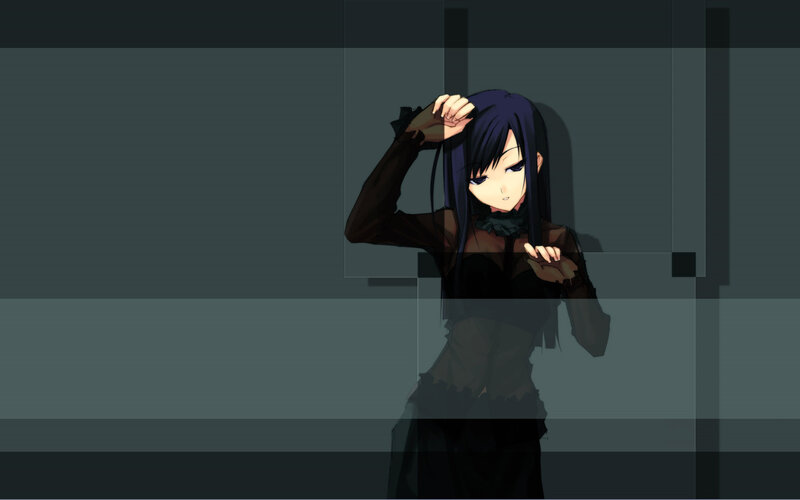 Anime Girl with Dark Hair — Black, Dramatic, Long Hair