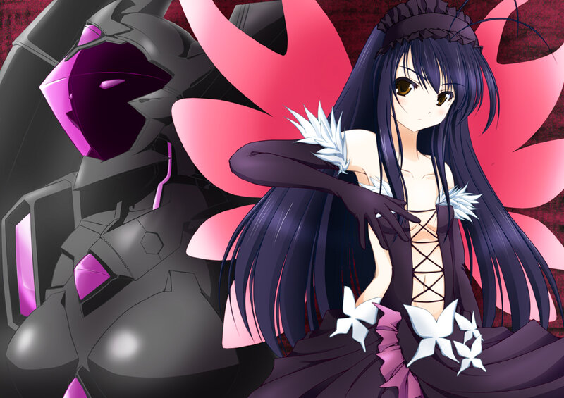 Anime Girl with Dark Hair — Black, Dramatic, Mecha