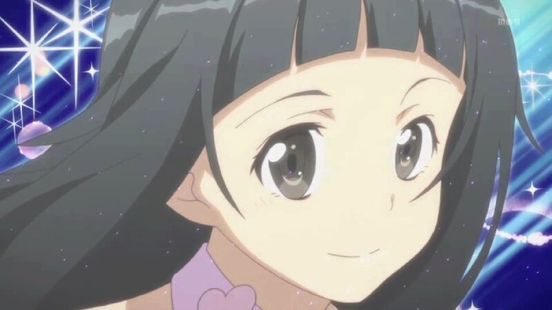 Anime Girl with Dark Hair — Black, Dreamy, Night