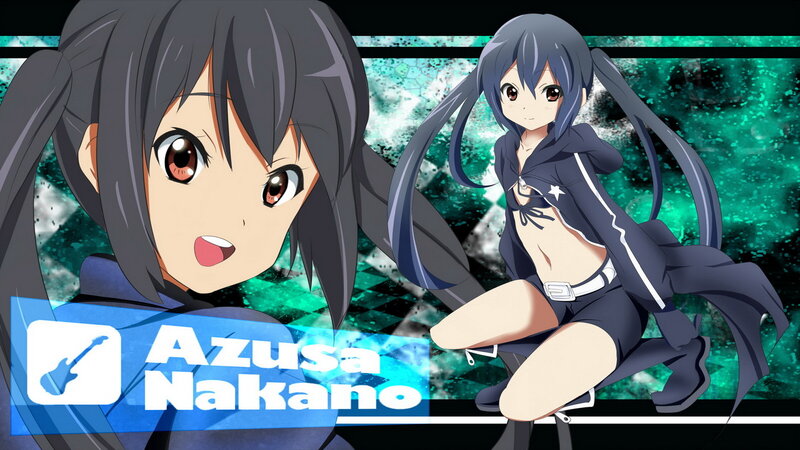 Anime Girl with Dark Hair — Blue, Dynamic