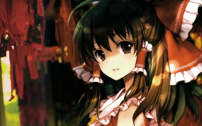 Anime Girl with Dark Hair — Brown, Calm, Night