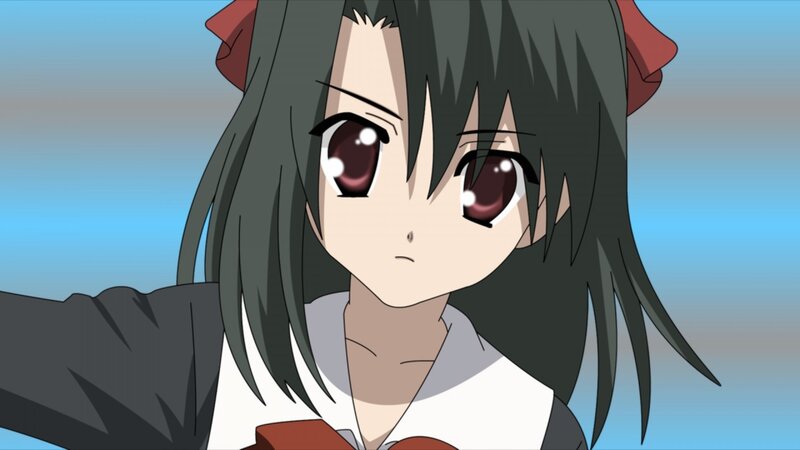 Anime Girl with Dark Hair — Gray, Neutral, Afternoon