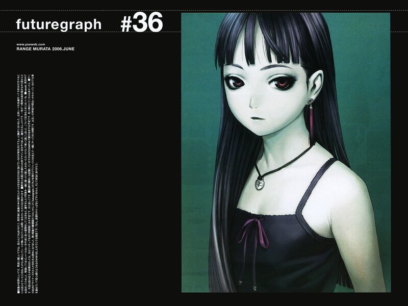 Anime Girl with Dark Hair — Green, Dramatic, Manga