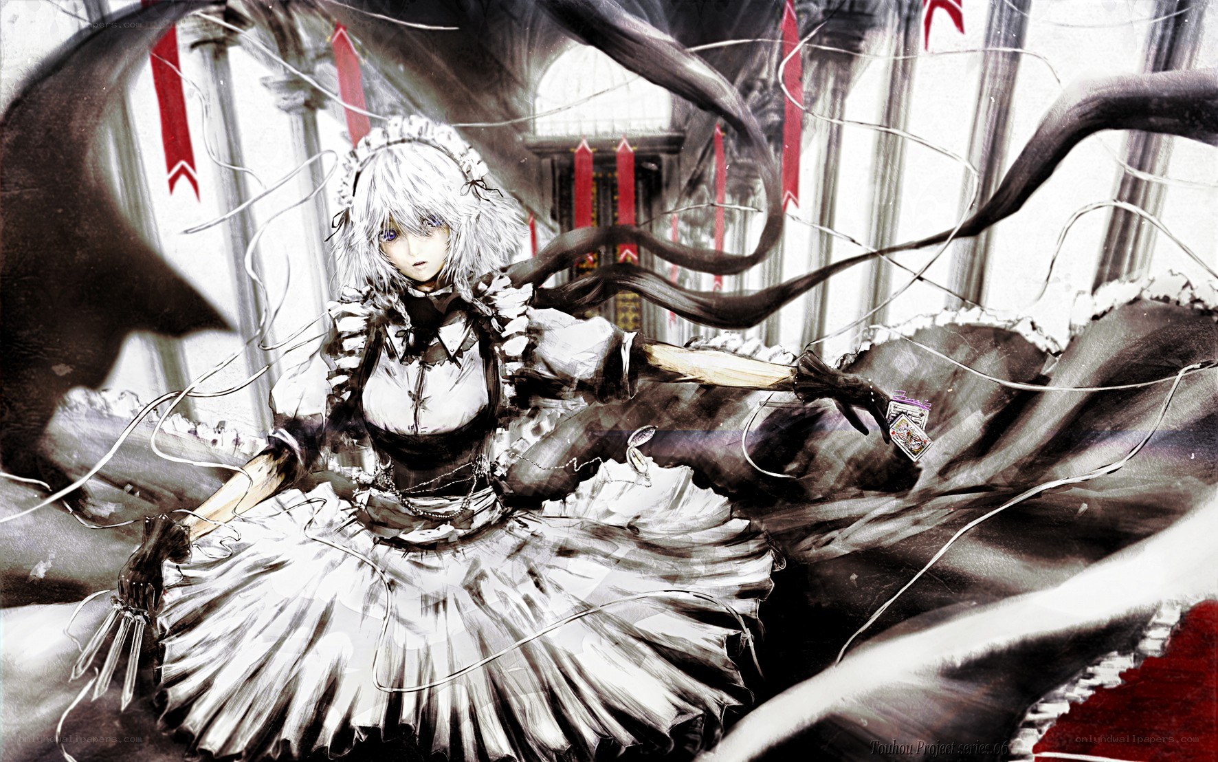 anime girl with dark tentacles