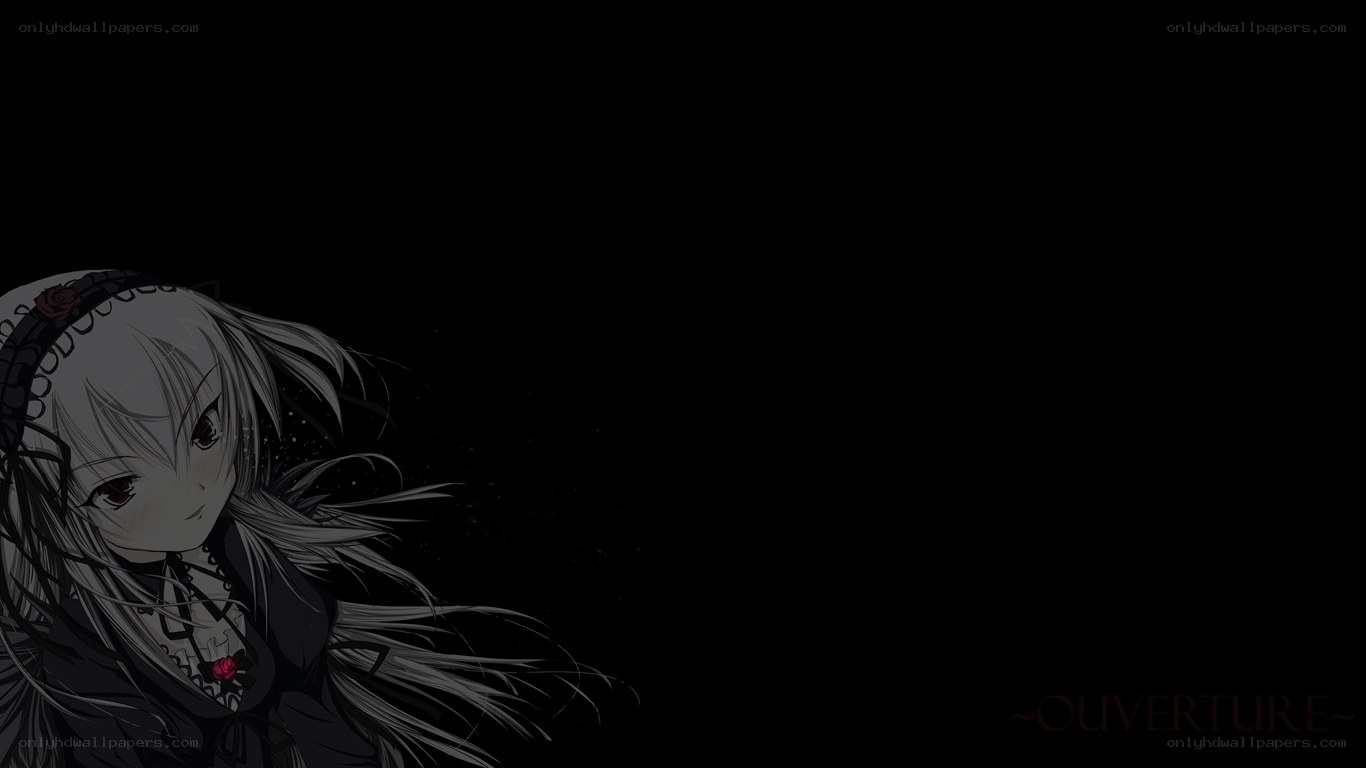 anime girl with dark theme
