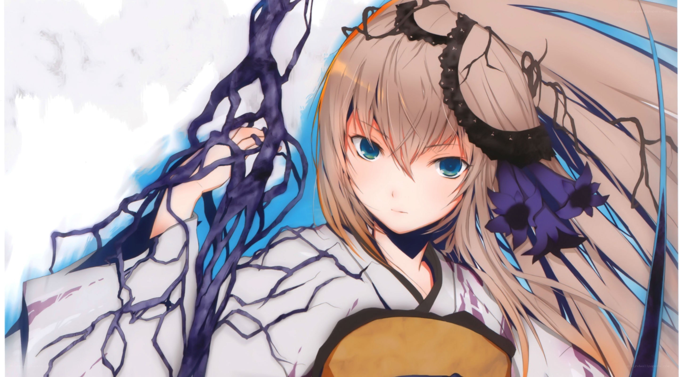 Anime girl with dark vines
