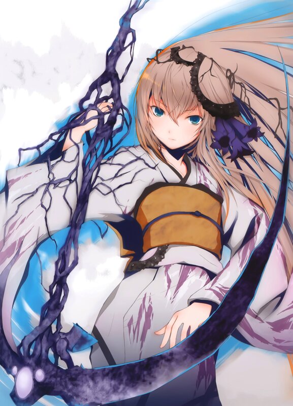 anime girl with dark vines