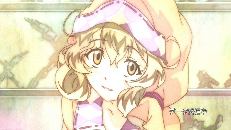anime girl with data receiving