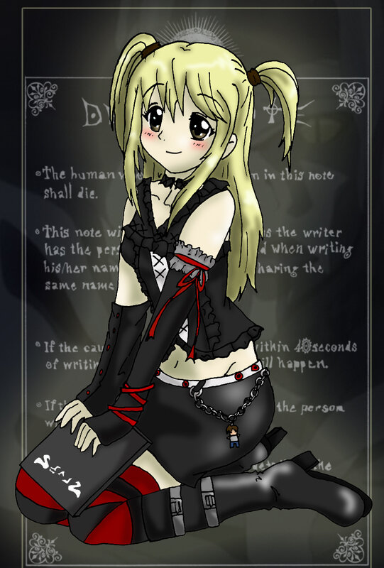 anime girl with death note