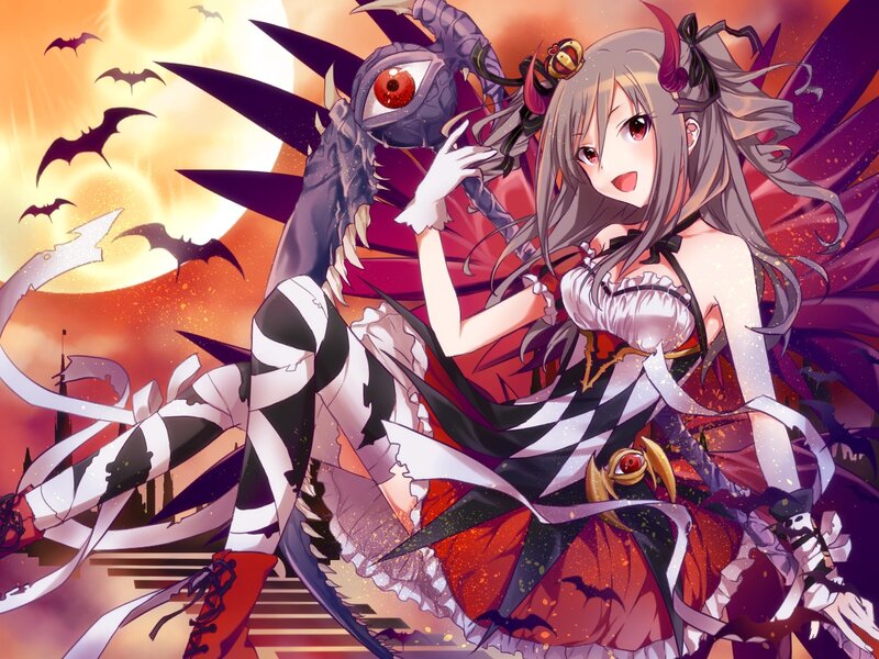 Anime Girl with Demon
