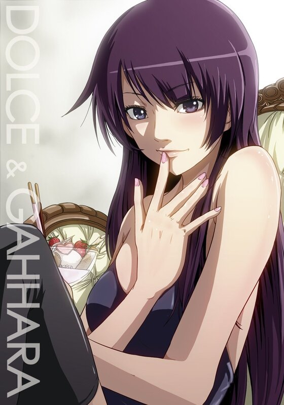 anime girl with dessert