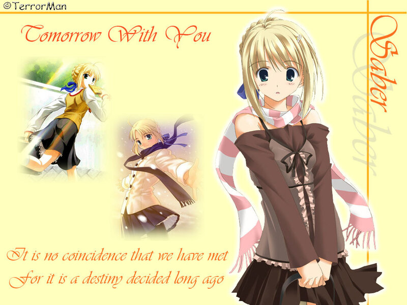 Anime girl with destiny theme