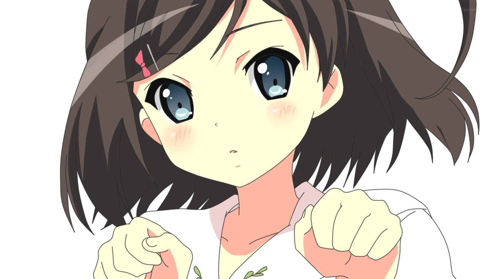 anime girl with determined expression