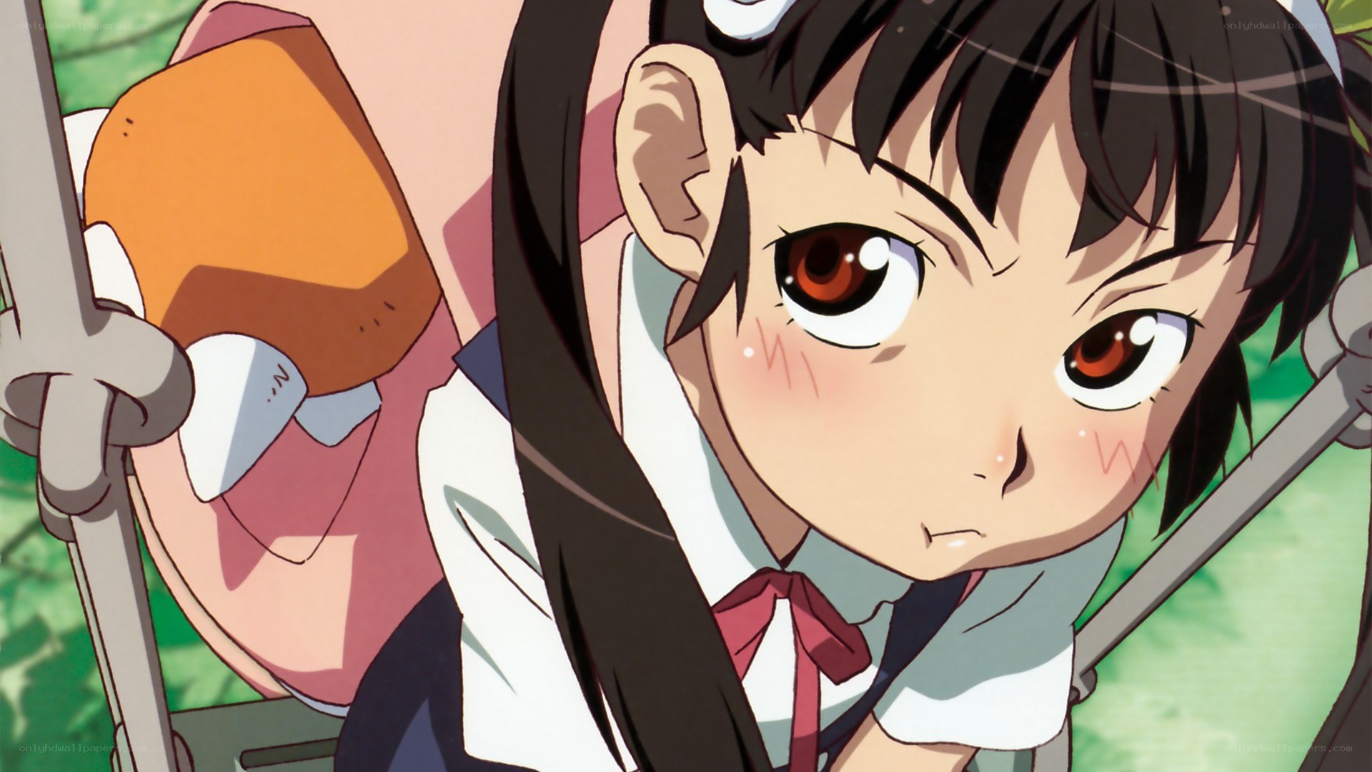 anime girl with determined expression