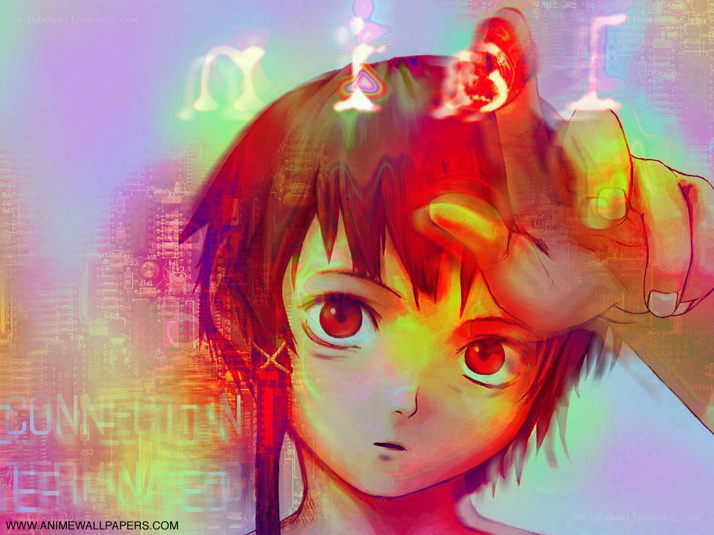 anime girl with digital effects