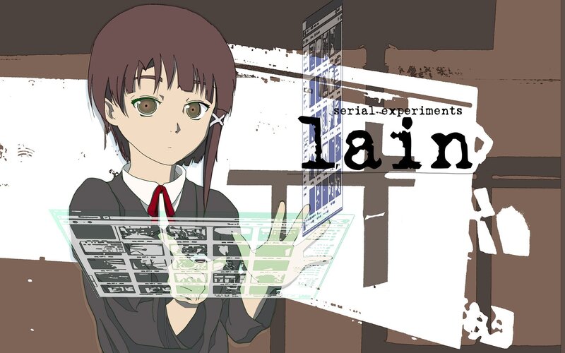 anime girl with digital interface