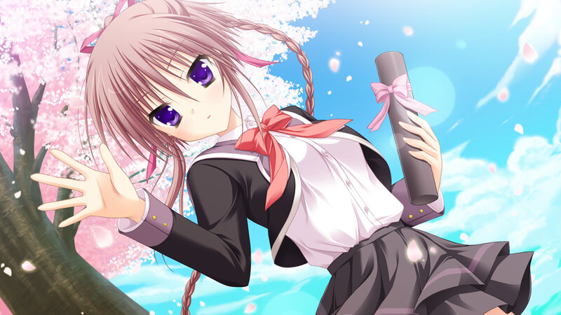 Anime Girl with Diploma — Pink