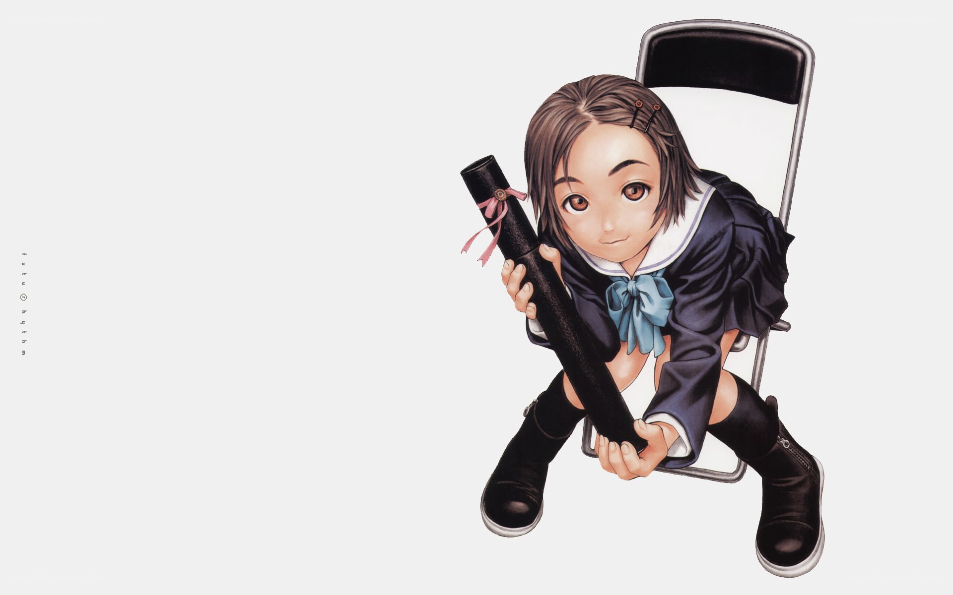 anime girl with diploma