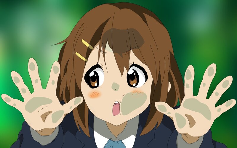 Anime Girl with Dirty Hands — Green