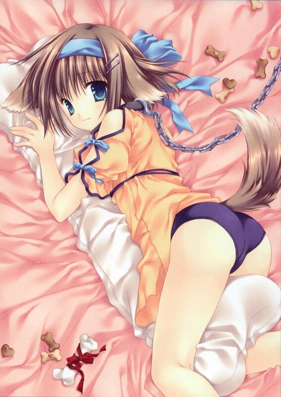 anime girl with dog ears