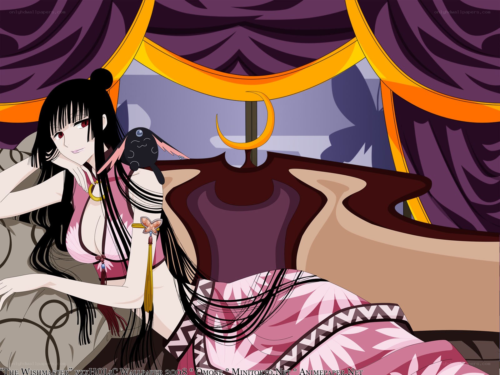 anime girl with doll