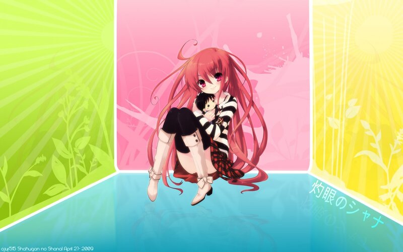 Anime girl with doll