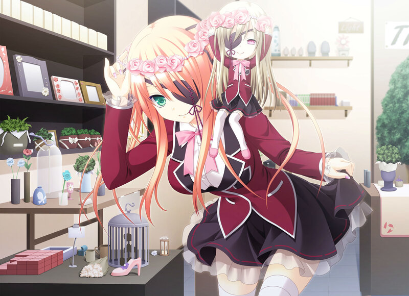 Anime Girl with Doll — Pink, Playful