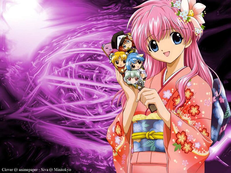 anime girl with dolls