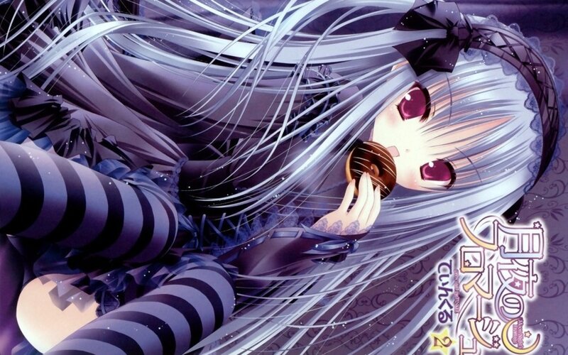 anime girl with donut
