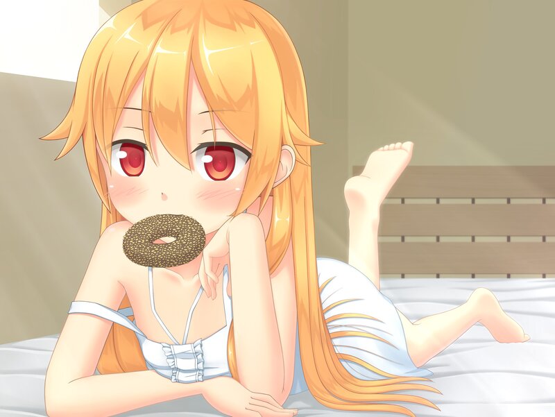anime girl with donut