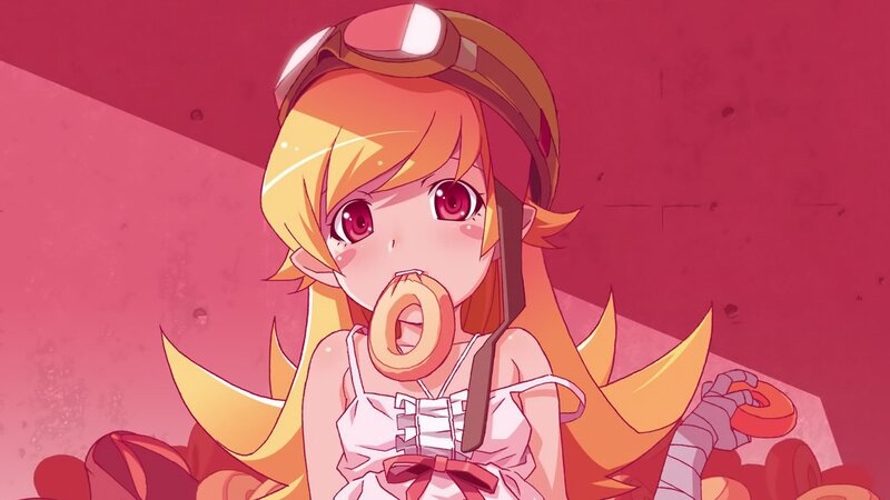anime girl with donut