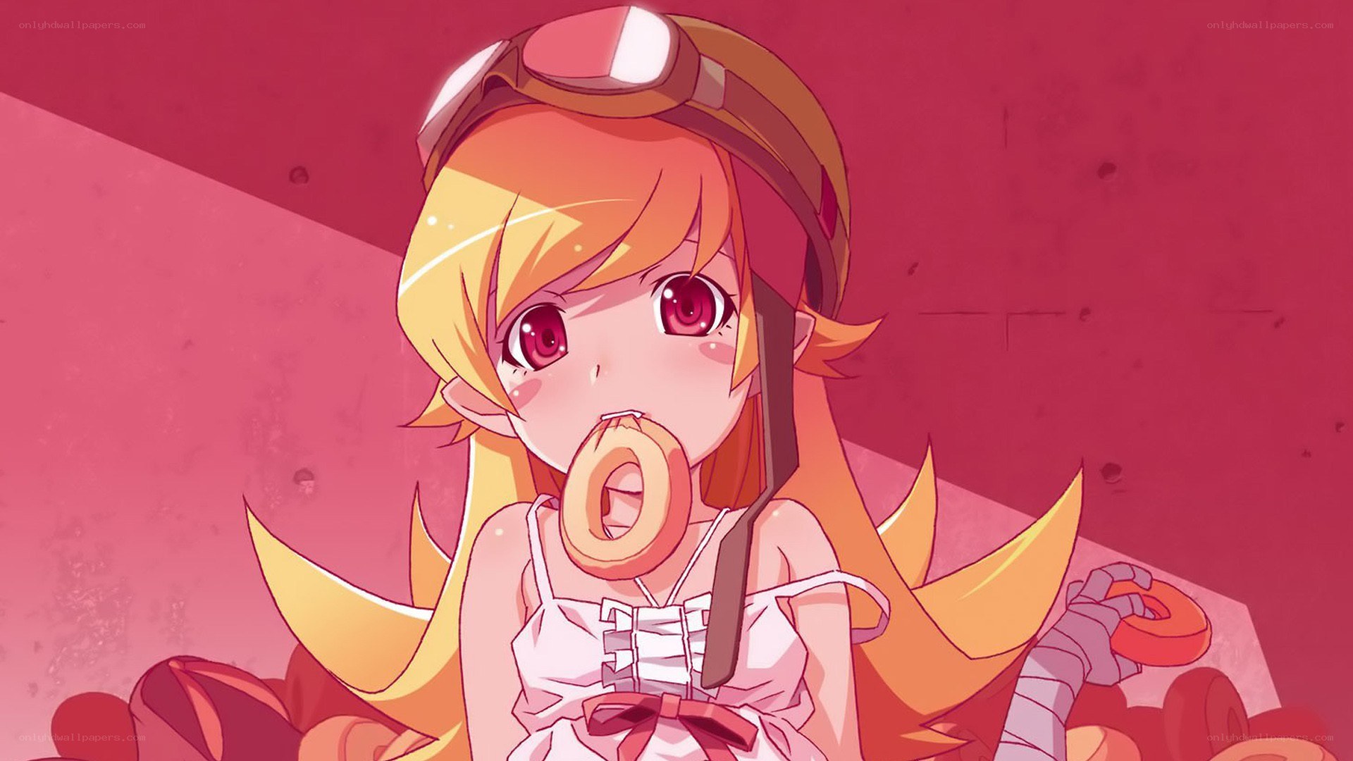 anime girl with donut