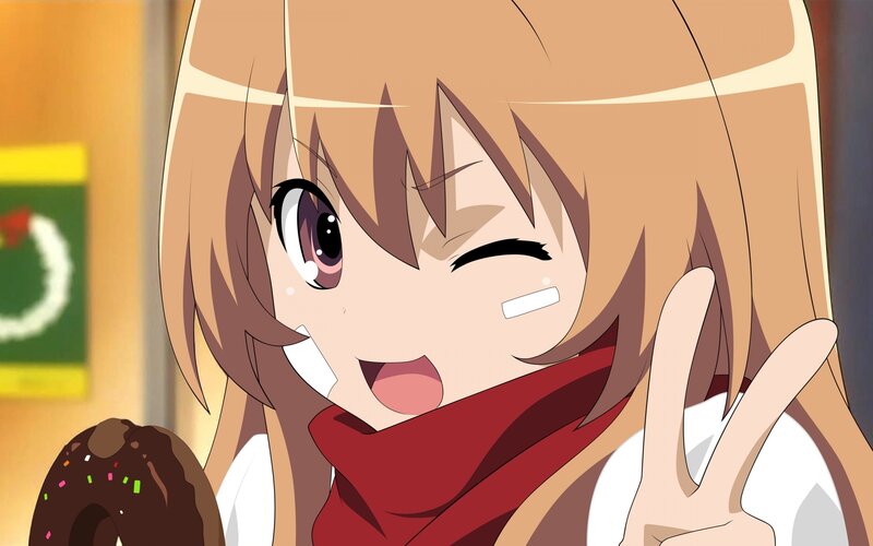 anime girl with donut