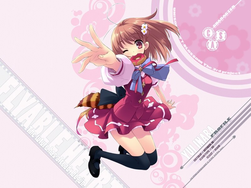 Anime girl with donut