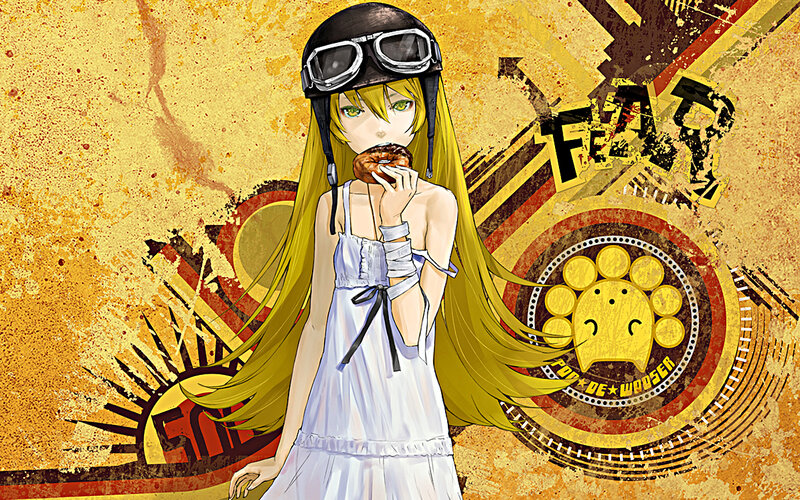 anime girl with donut