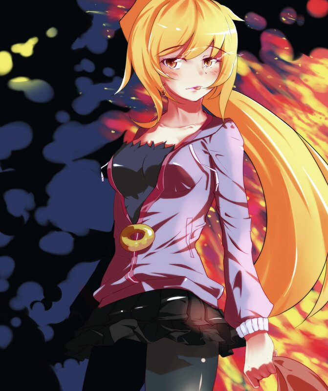 anime girl with donut belt