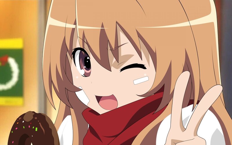 anime girl with donut