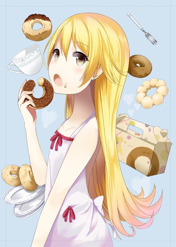 anime girl with donuts