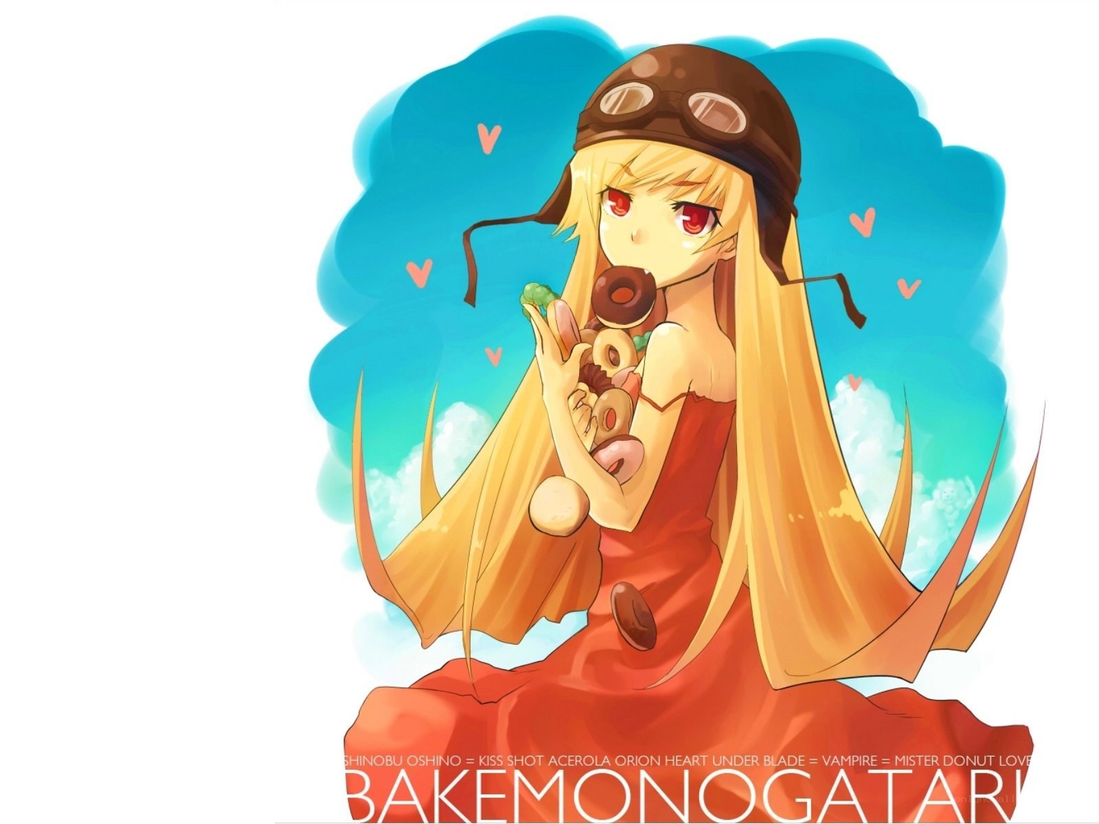 anime girl with donuts