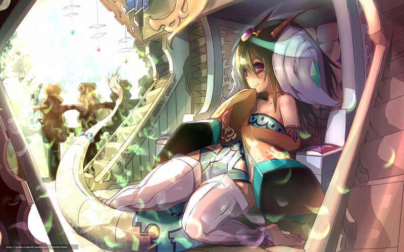 Anime girl with dragon