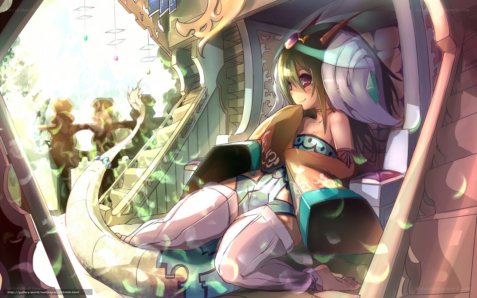 Anime girl with dragon