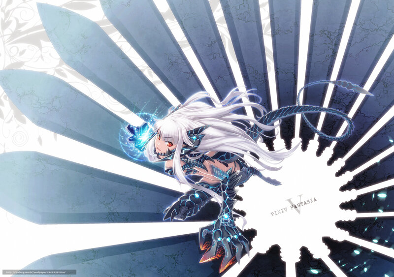 anime girl with dragon armor