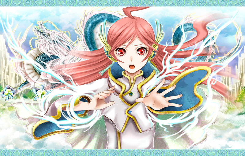 anime girl with dragon magic