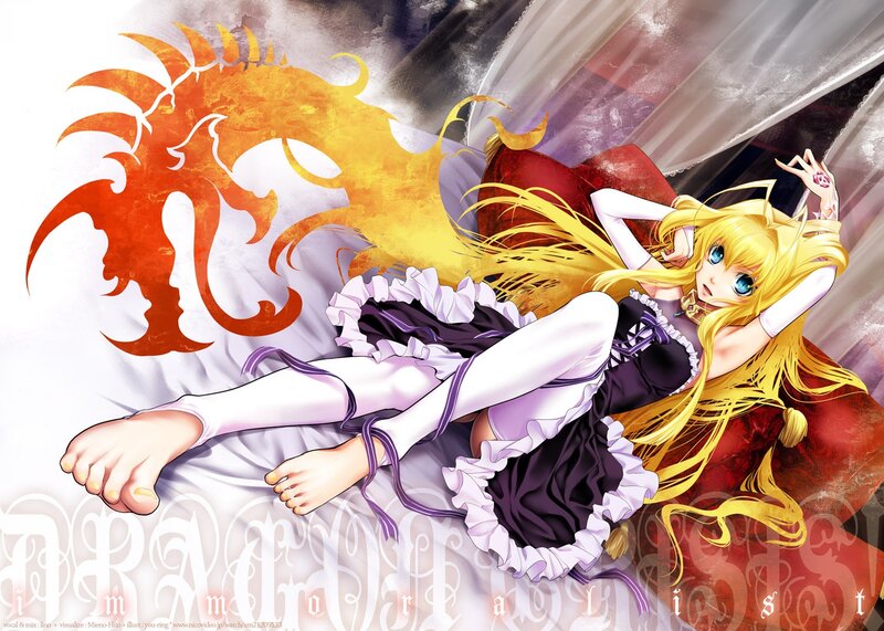 Anime girl with dragon motif