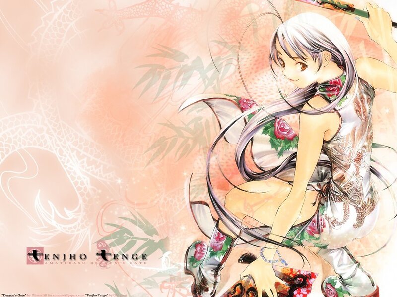 Anime girl with dragon motif