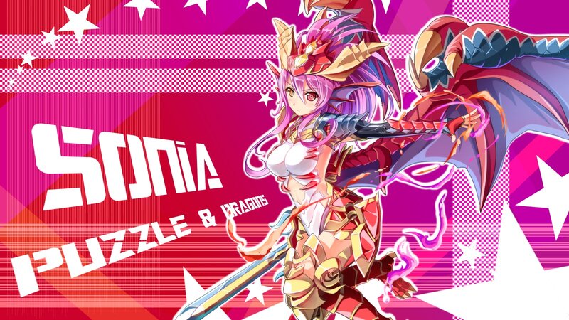 Anime Girl with Dragon — Pink, Energetic