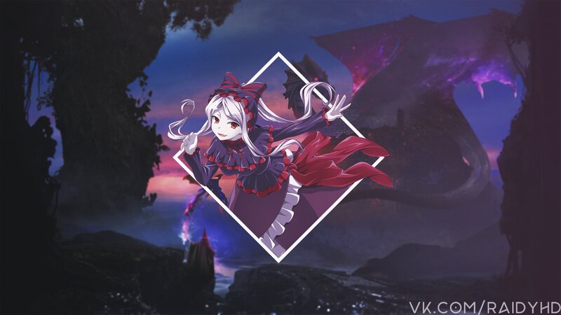 Anime Girl with Dragon — Purple, Dramatic, Night