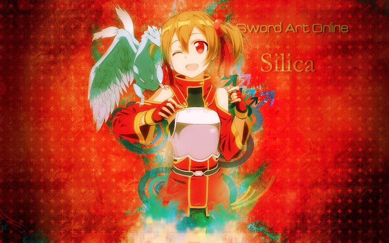 Anime Girl with Dragon — Red, Energetic