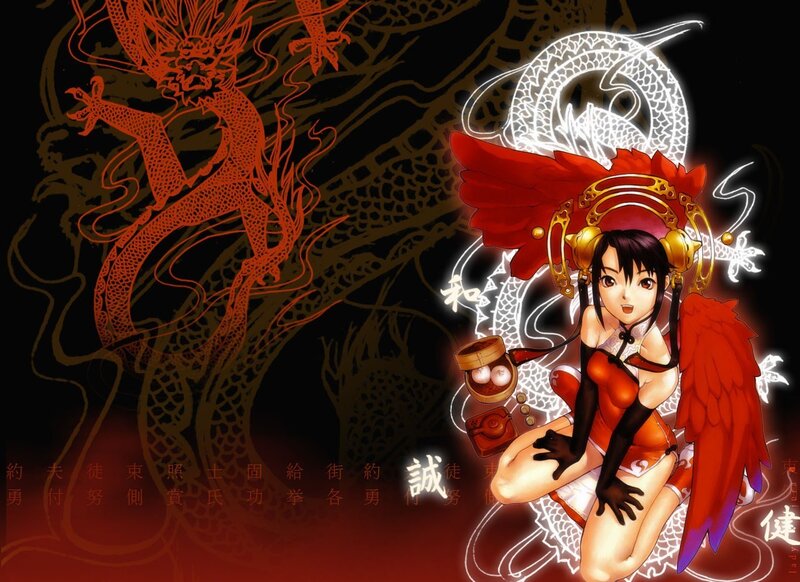 anime girl with dragon wings