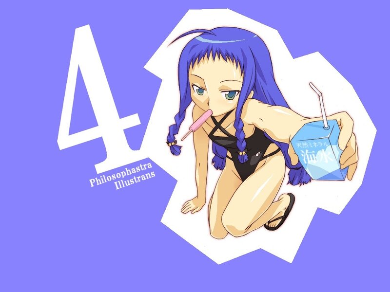 anime girl with drink